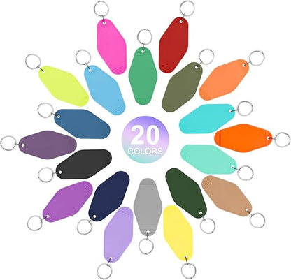 Hotel Keychains  Blank Key Rings 60 Colors  DIY Motel Keychains