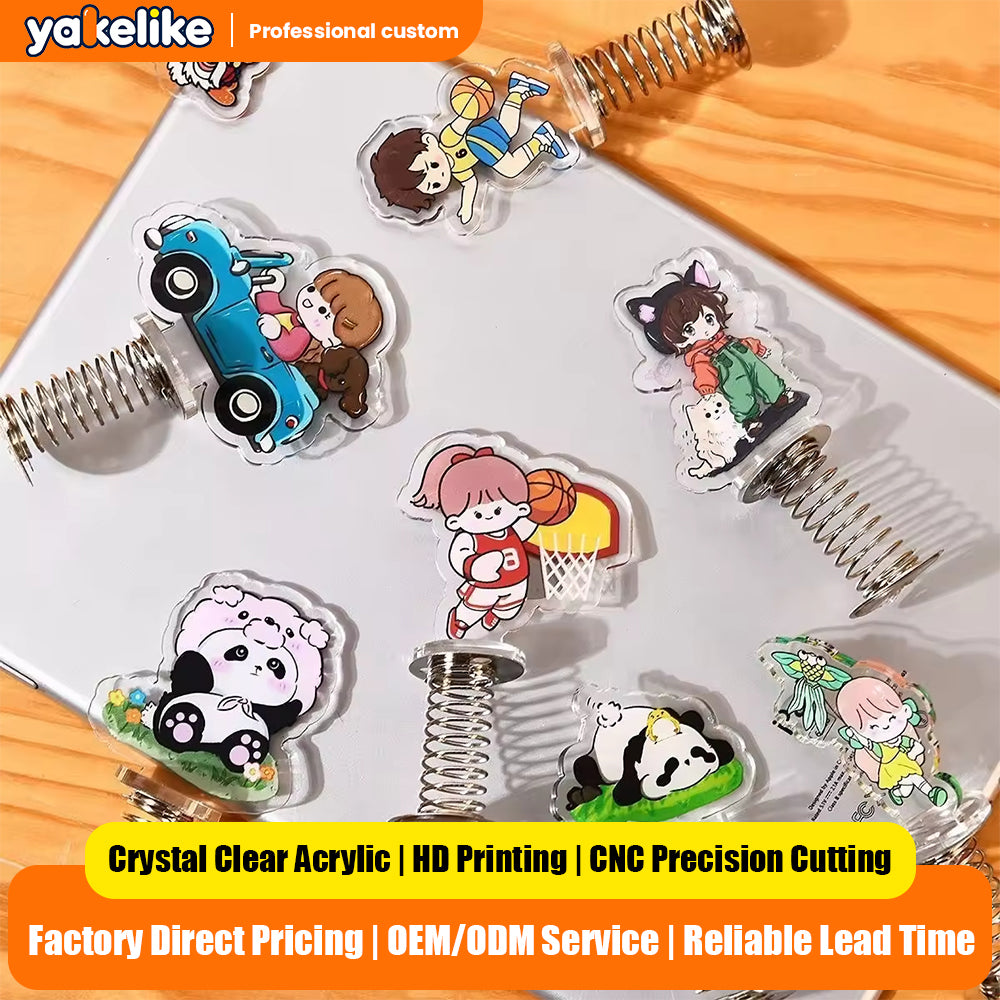 Custom Acrylic Spring Shaker Stand Anime Star Pet Cute Creative Desktop Ornament Customization