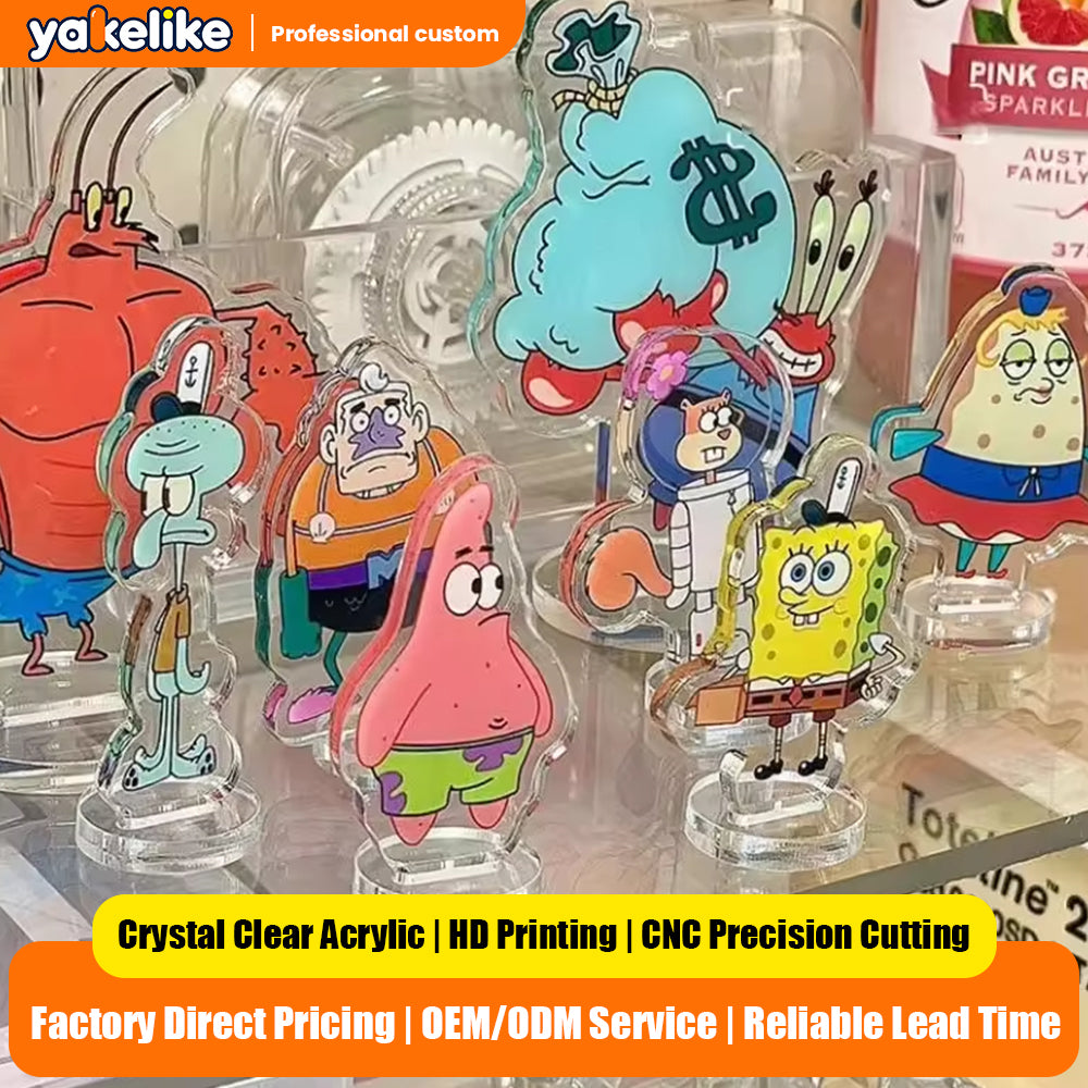Customised cartoon acrylic stand-up signs  humorous decorative designs
