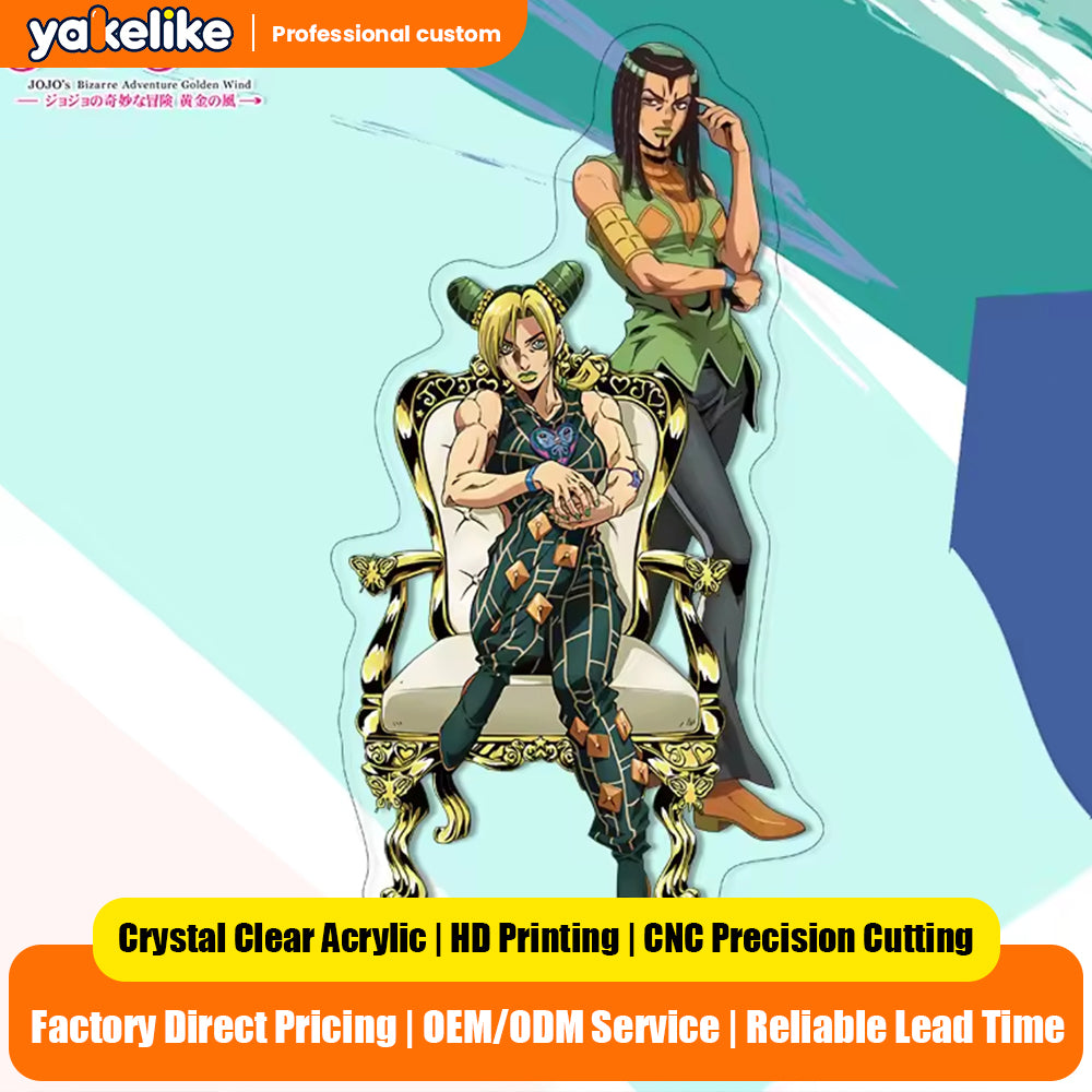 Custom Anime Peripheral Acrylic Figure Stand JOJO's Bizarre Adventure Golden Wind Character Ornament One Piece Dropshipping China