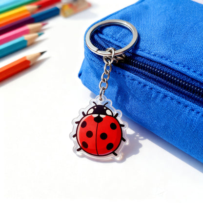Yakelike Custom Ladybird Baby Transparent Acrylic Keyring