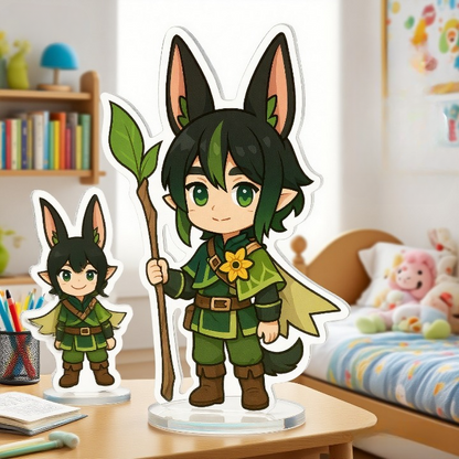 Customised acrylic cartoon character keyring