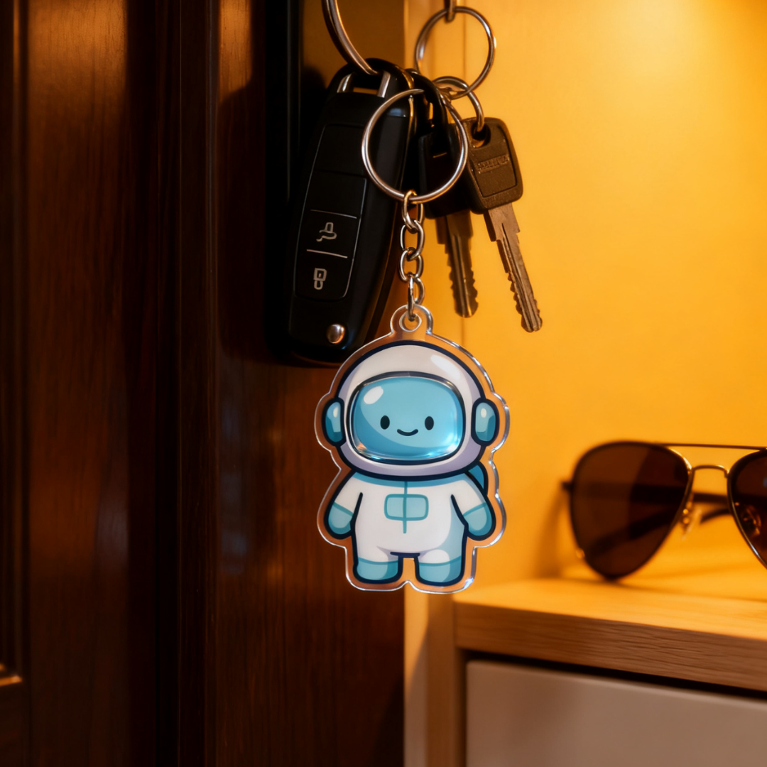 Customised Acrylic Cartoon Astronaut Keyring