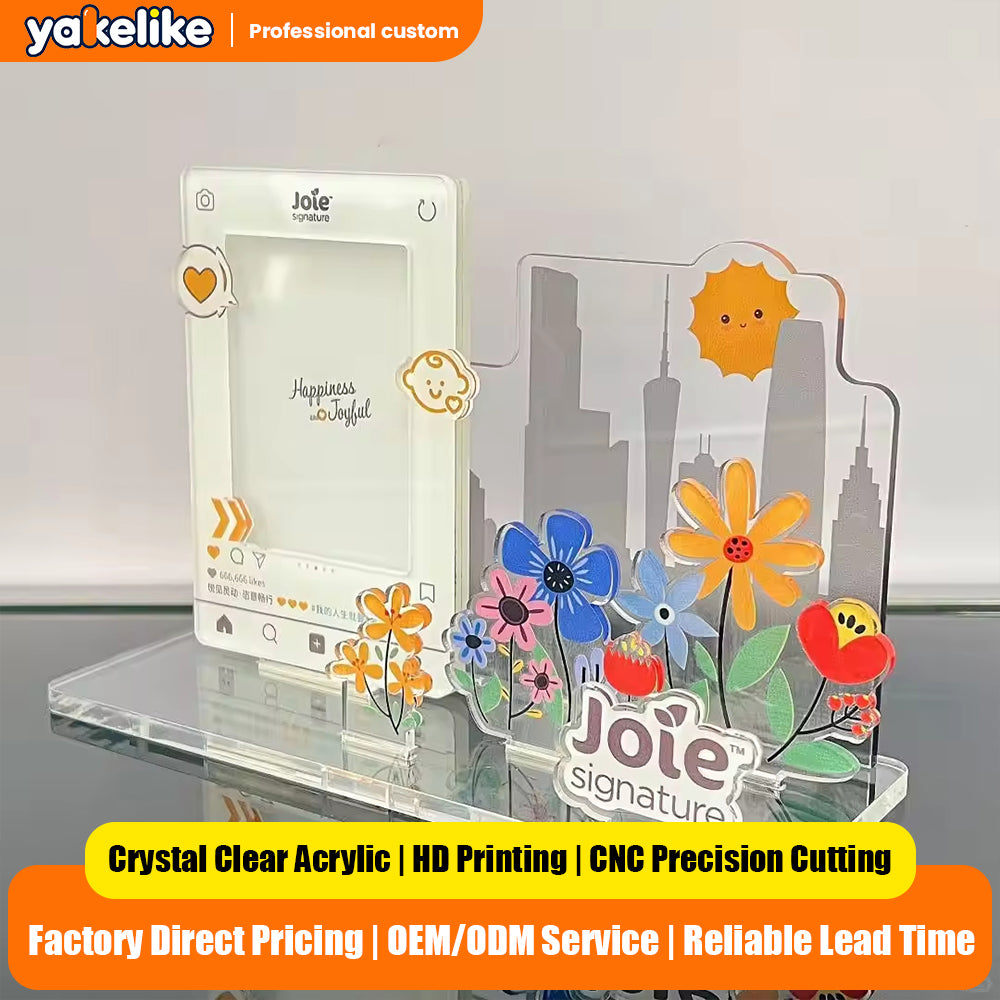 Custom-made acrylic display stands in various sizes and irregular shapes