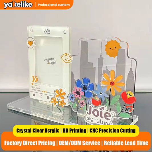 Custom-made acrylic display stands in various sizes and irregular shapes