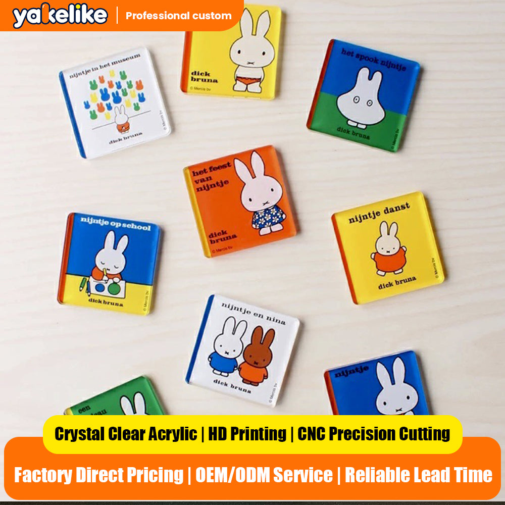 Classic Cartoon Acrylic Fridge Magnets  Cute Character Magnetic Refrigerator Stickers