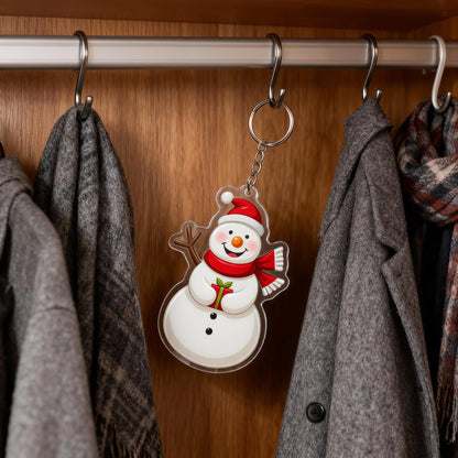 Yakelike Acrylic Christmas Snowman Keyring
