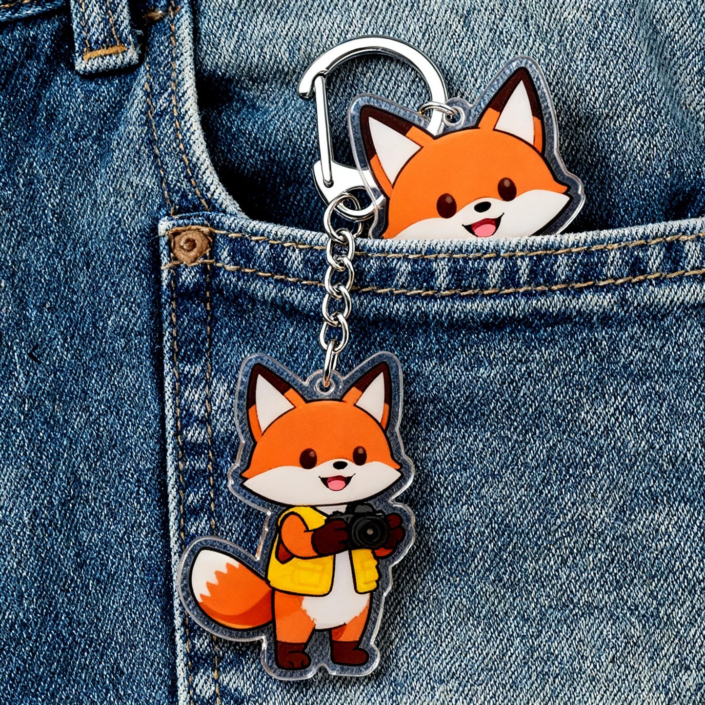 Yakelike Custom Cartoon Transparent Acrylic Keychain/Hanging Ornament