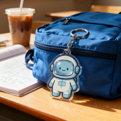 Customised Acrylic Cartoon Astronaut Keyring