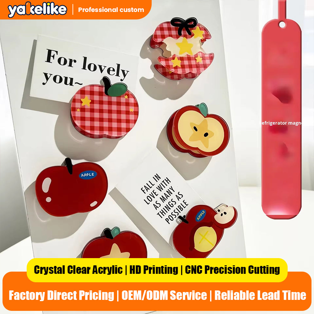 Custom Fridge Magnet Cute Cartoon Apple Clip Home Decoration Custom Children's Day