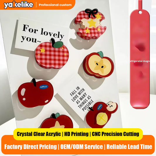 Custom Fridge Magnet Cute Cartoon Apple Clip Home Decoration Custom Children's Day
