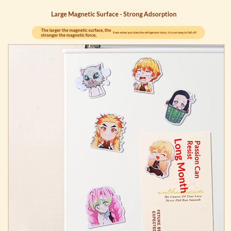 Custom Acrylic Fridge Magnet Cute Cartoon Anime Celebrity 3D Soft Magnetic Sticker DIY Personalized Design