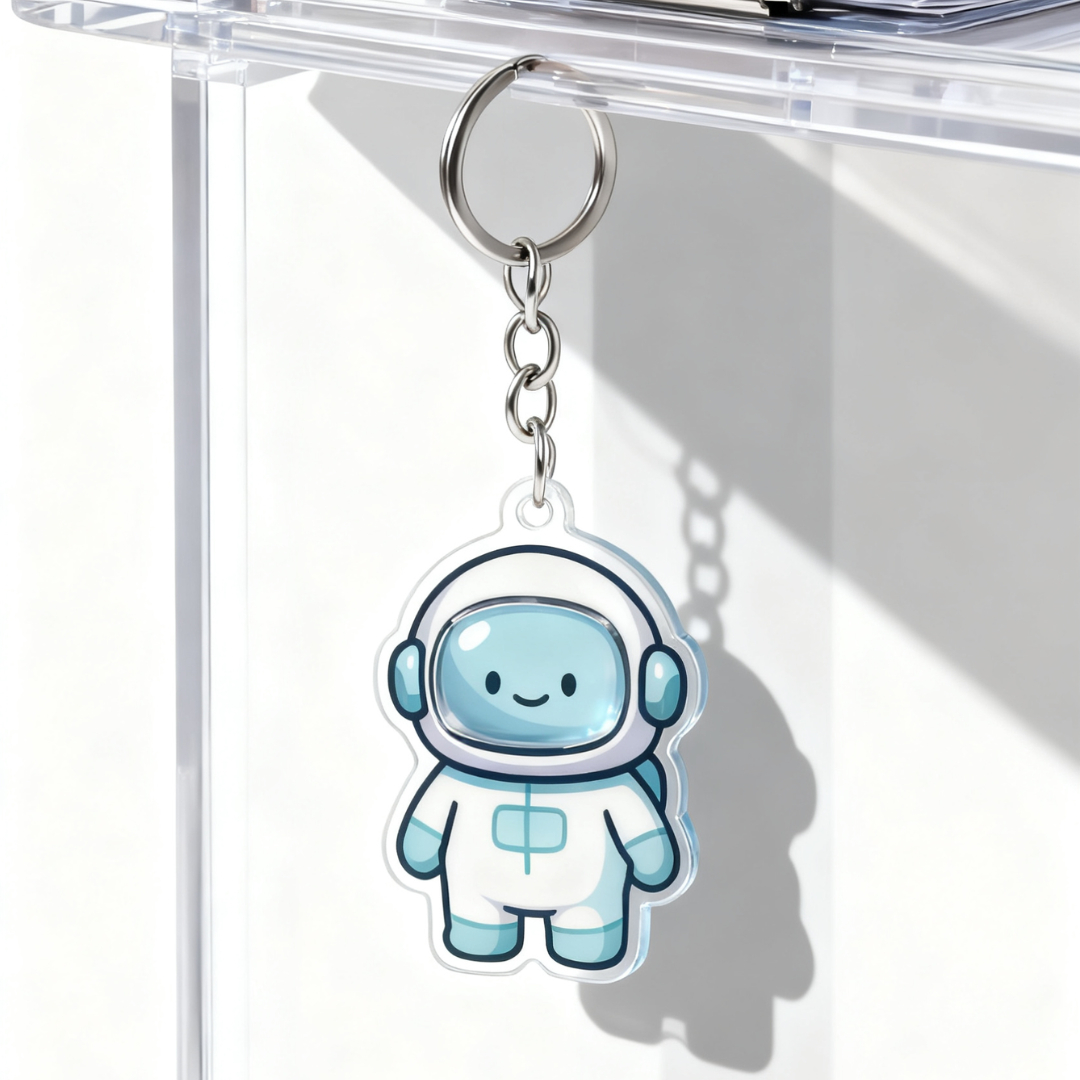 Customised Acrylic Cartoon Astronaut Keyring