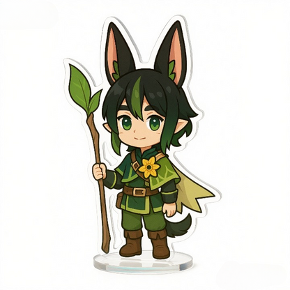 Customised acrylic cartoon character keyring