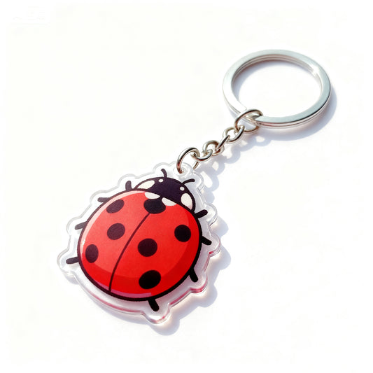 Yakelike Custom Ladybird Baby Transparent Acrylic Keyring