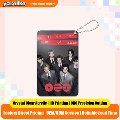 KPOP Custom Keychain Idol World Tour 3-inch ARIARNG Acrylic Keychain Digital Photo Video Recording Fashionable