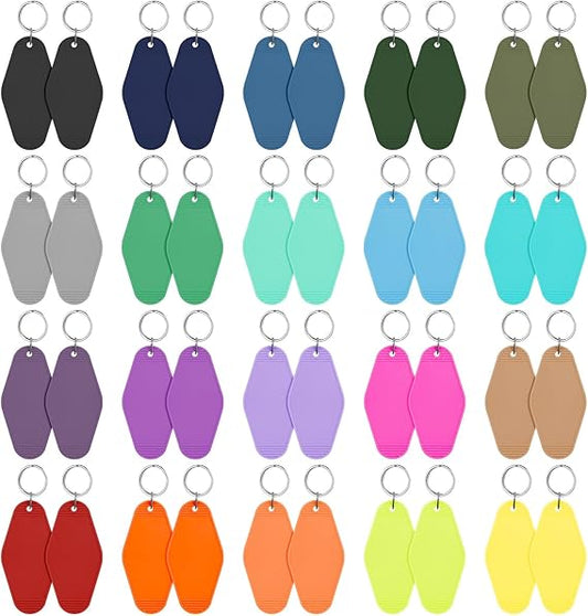 Hotel Keychains  Blank Key Rings 60 Colors  DIY Motel Keychains