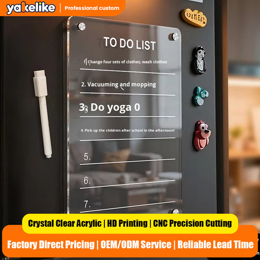 Custom Refrigerator Calendar Message Board Display Sticker Magnetic Erasable Writing Schedule Memo Board High-end Feeling