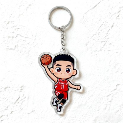 Yakelike Custom Cartoon Basketball Star Keychain