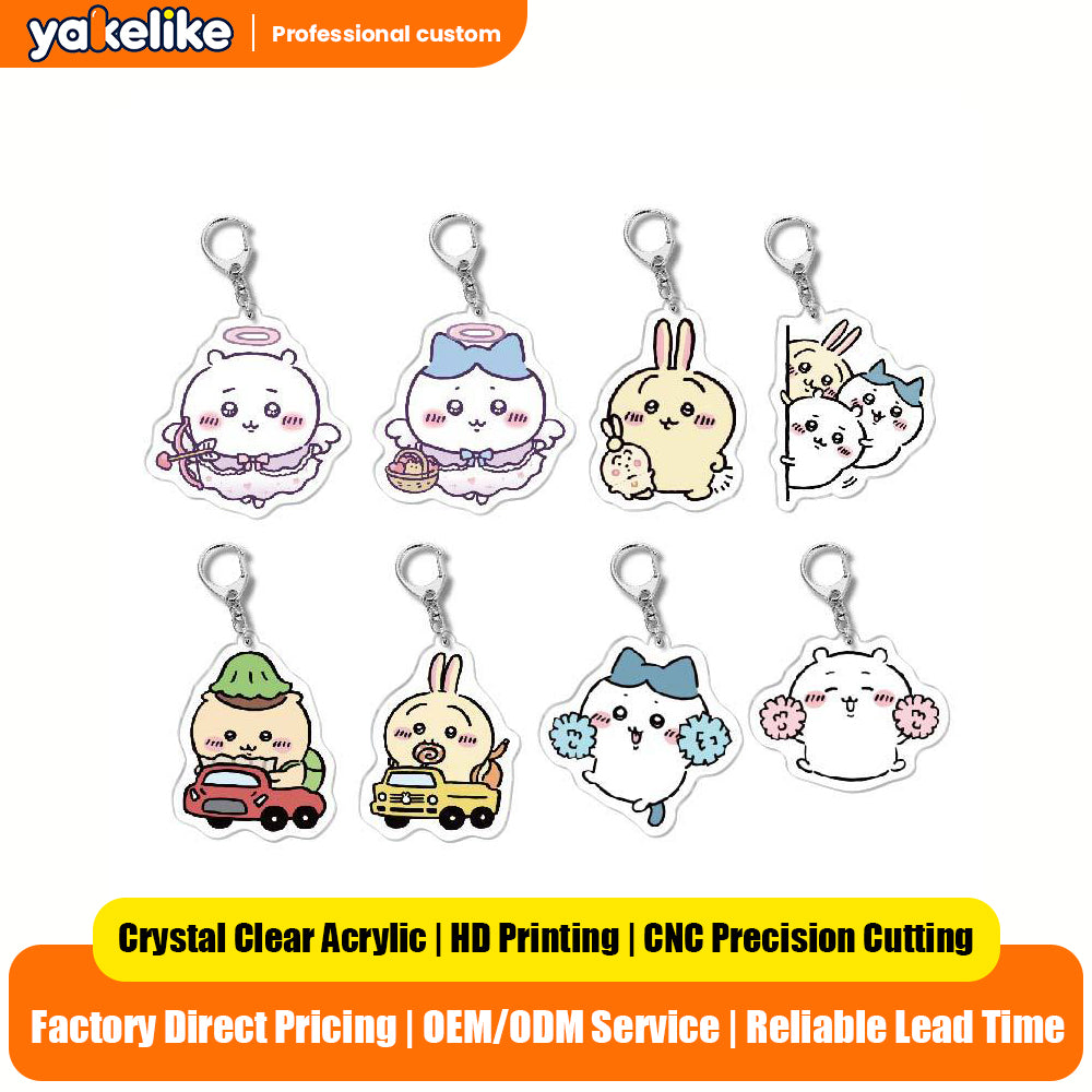 Japanese Anime Chiikawa Acrylic Keychain Hachiware Usagi Cute Lightweight Bag Pendant Decoration Gift