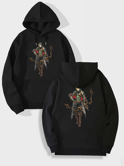 Custom cartoon hoodie with double-sided printing