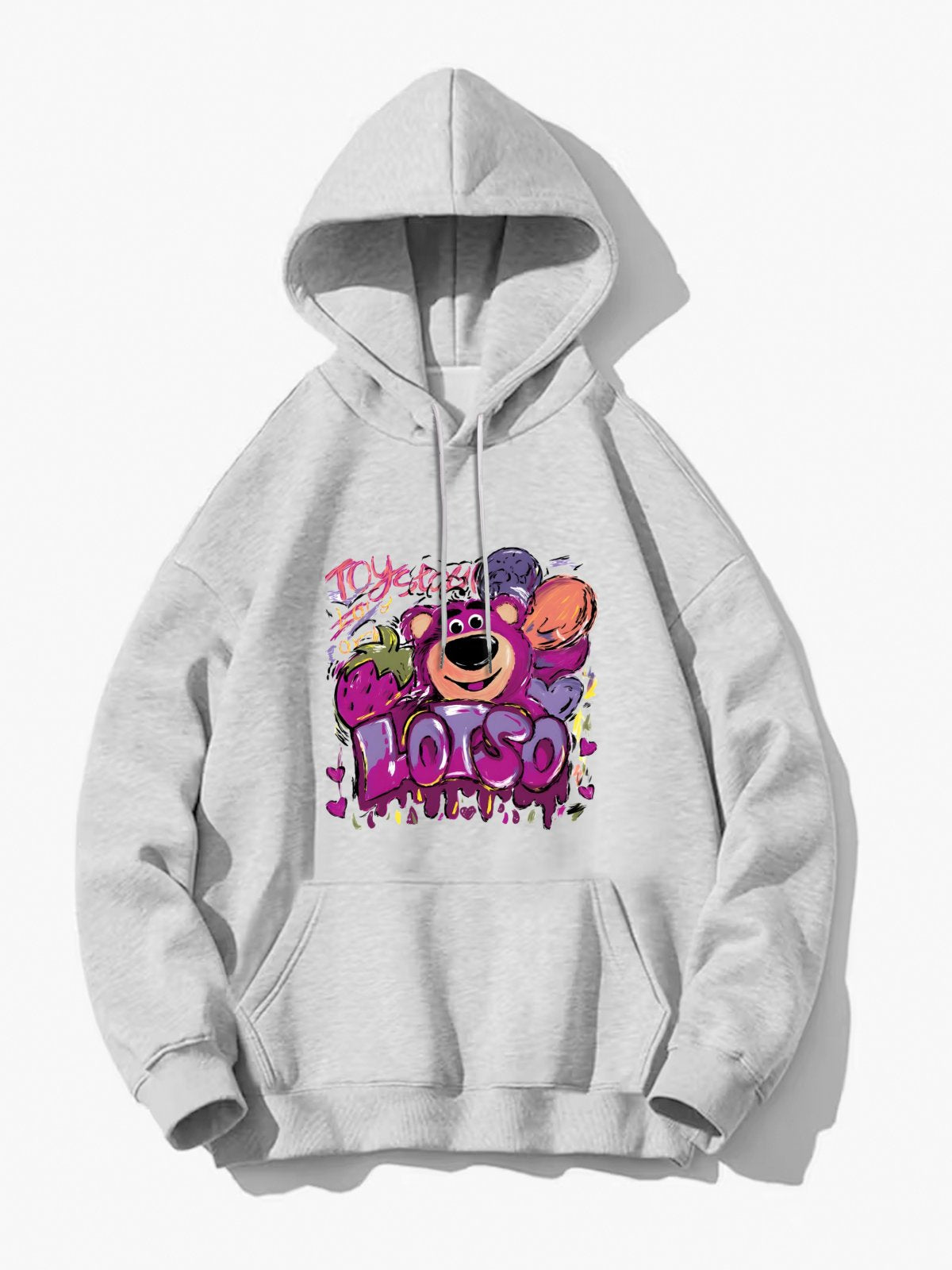 Custom hooded sweatshirt with single-sided printing