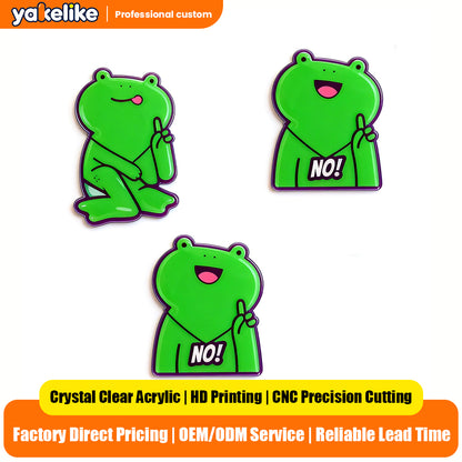Yakelike Custom Acrylic Frog Fridge Magnet