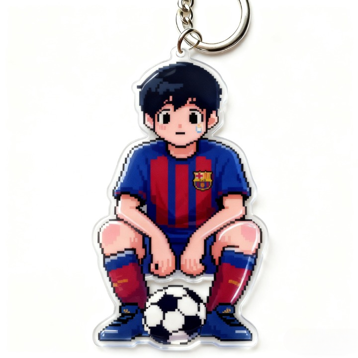 Yakelike Custom Cartoon Football Star Keyring