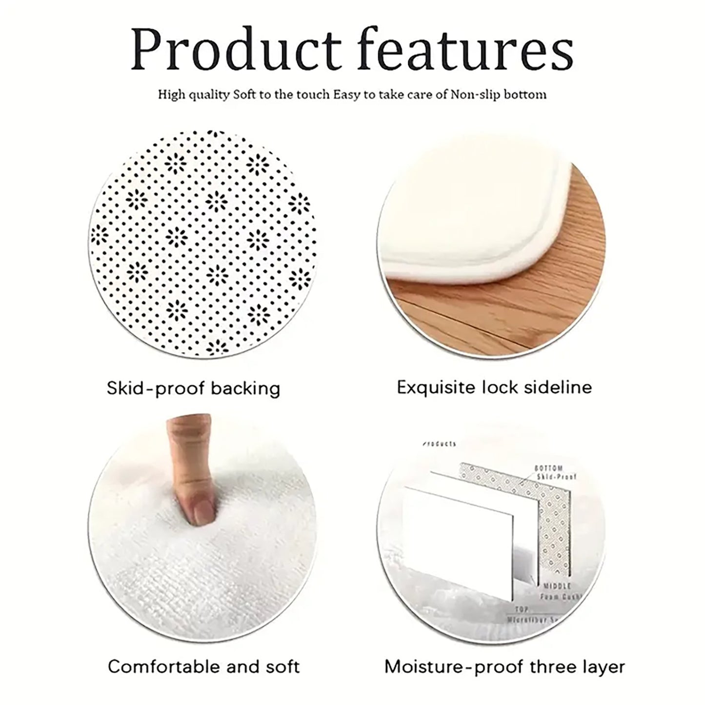 Customised Flannel Doormat Three-Piece Set