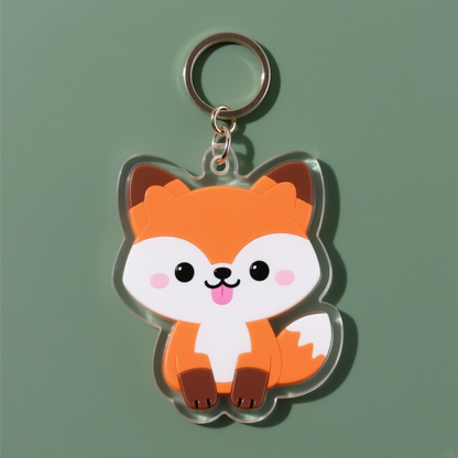 Yakelike Acrylic Fox Keychain / Cartoon Customisation