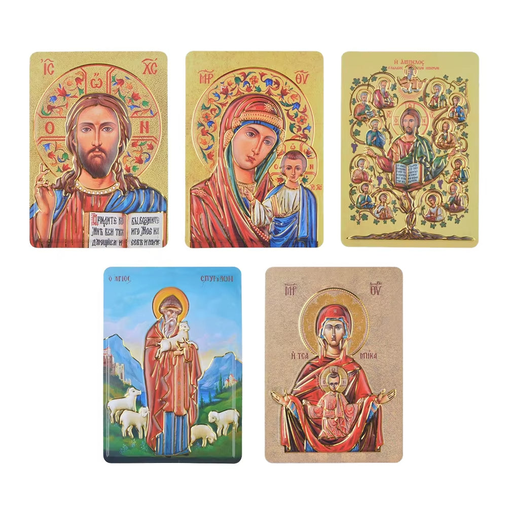 Custom Fridge Magnet Orthodox Gift Tourist Souvenir Greek Russian  Icon Plastic Durable Fridge Magnet Holy Family Icon