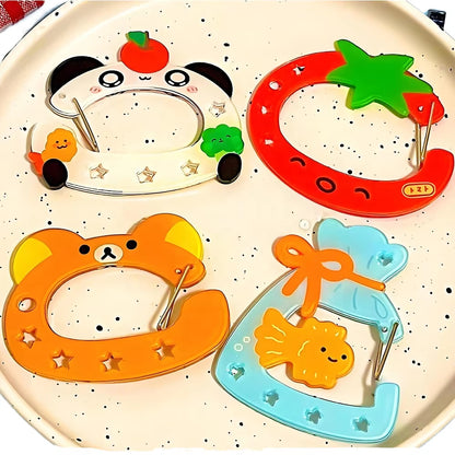 Custom Carabiner Keychain Designed Cartoon Style Clear Acrylic Waterproof Lightweight Custom Designed Cartoon Style Clear Acrylic Waterproof Lightweight