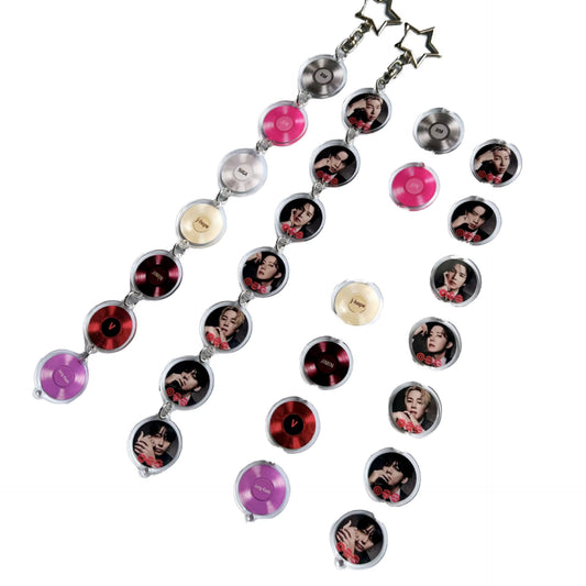 Custom Keychain BTS ARIRANG Creative Fashionable Long String Acrylic Keychain Circular Pattern Featuring