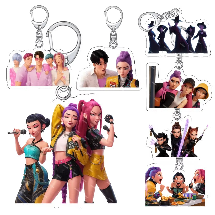 Demon Hunter Anime Cartoon  Acrylic Waterproof Keychain-Wholesale Custom Business Gift