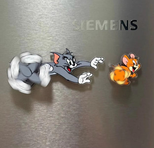 Custom Acrylic  Fridge magnet Funny Cartoon Style Rotating Acrylic Magnetic Fridge Sticker Creative Home Decoration