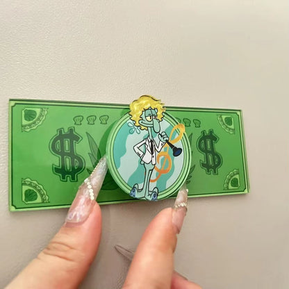 Custom Acrylic  Fridge magnet Funny Cartoon Style Rotating Acrylic Magnetic Fridge Sticker Creative Home Decoration