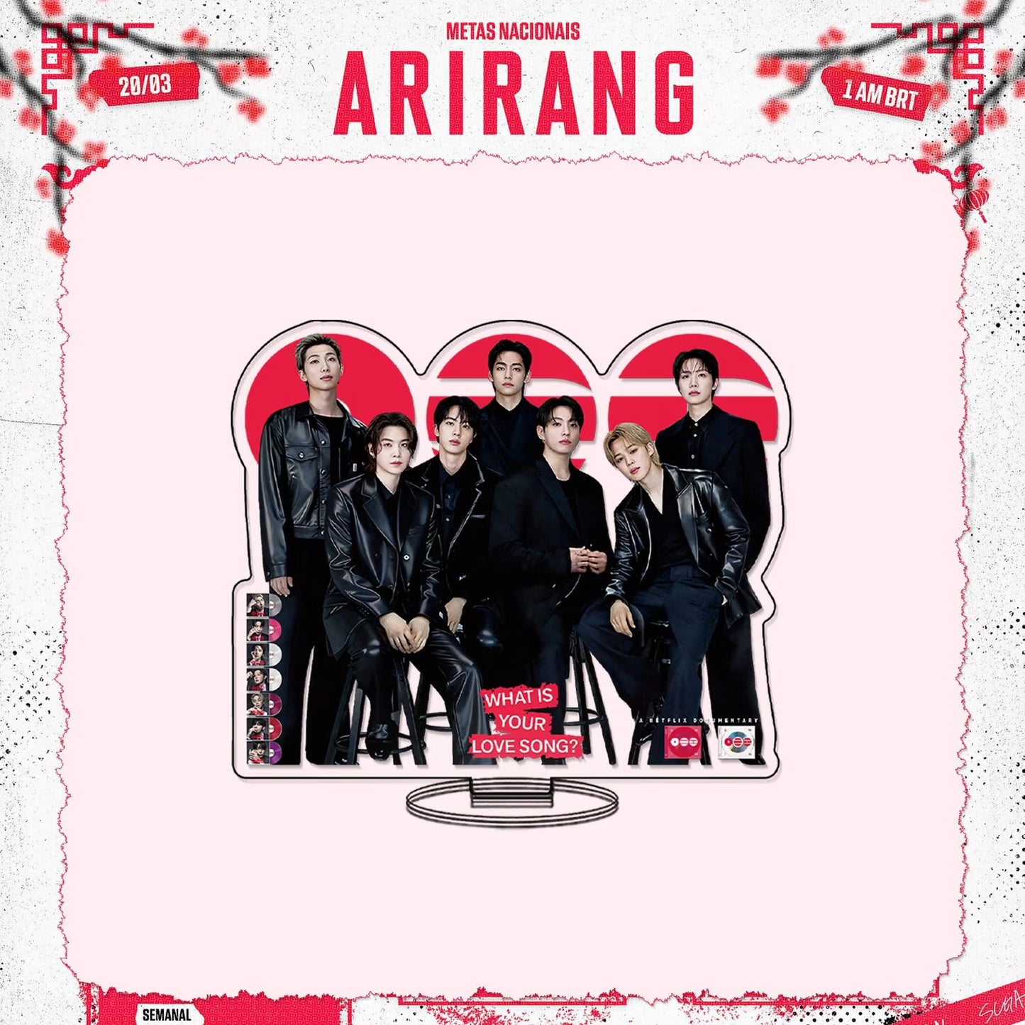 Custom Standing Sign Kpop Comeback Album ARIRANG Jungkook Peripheral Decoration Stand World Tour Netflix Custom Standee