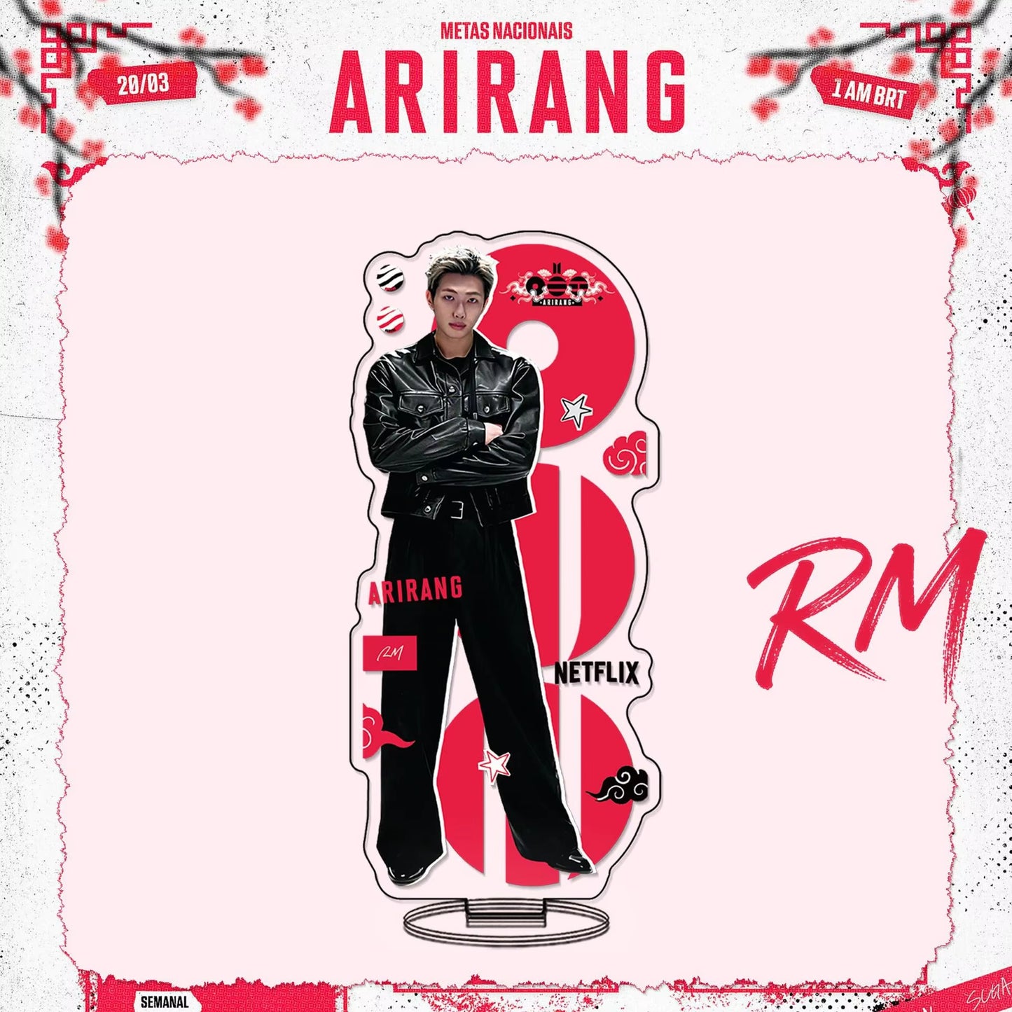 Custom Standing Sign Kpop Comeback Album ARIRANG Jungkook Peripheral Decoration Stand World Tour Netflix Custom Standee