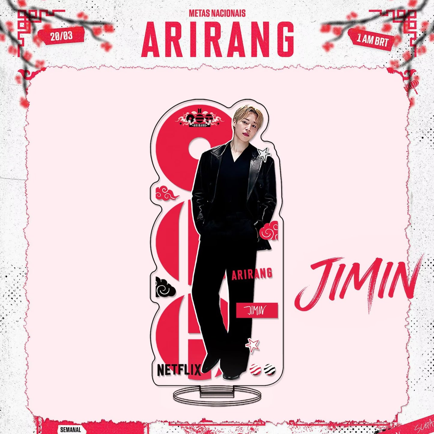 Custom Standing Sign Kpop Comeback Album ARIRANG Jungkook Peripheral Decoration Stand World Tour Netflix Custom Standee