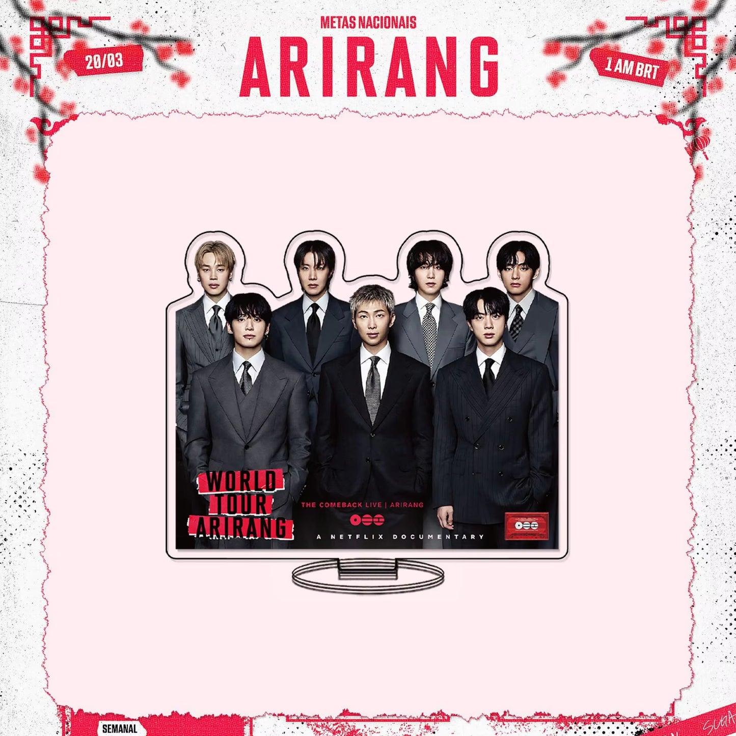 Custom Standing Sign Kpop Comeback Album ARIRANG Jungkook Peripheral Decoration Stand World Tour Netflix Custom Standee