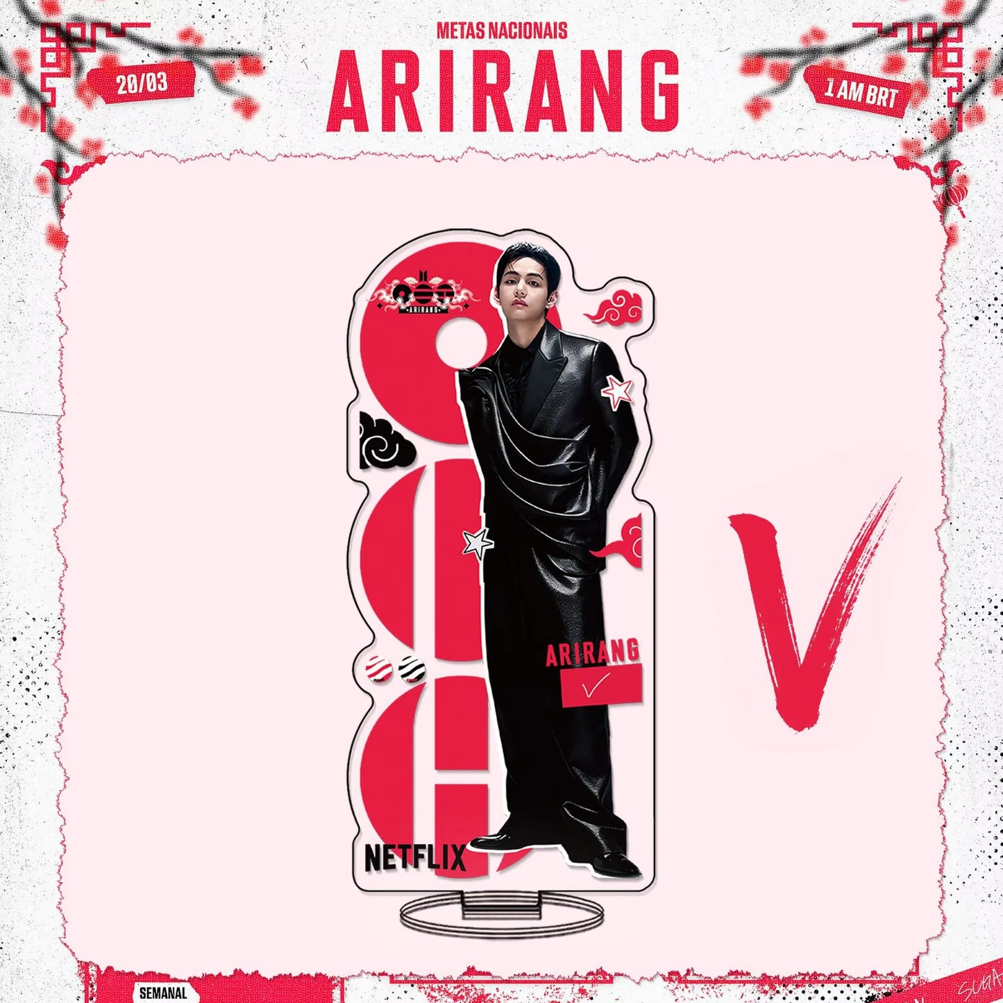 Custom Standing Sign Kpop Comeback Album ARIRANG Jungkook Peripheral Decoration Stand World Tour Netflix Custom Standee