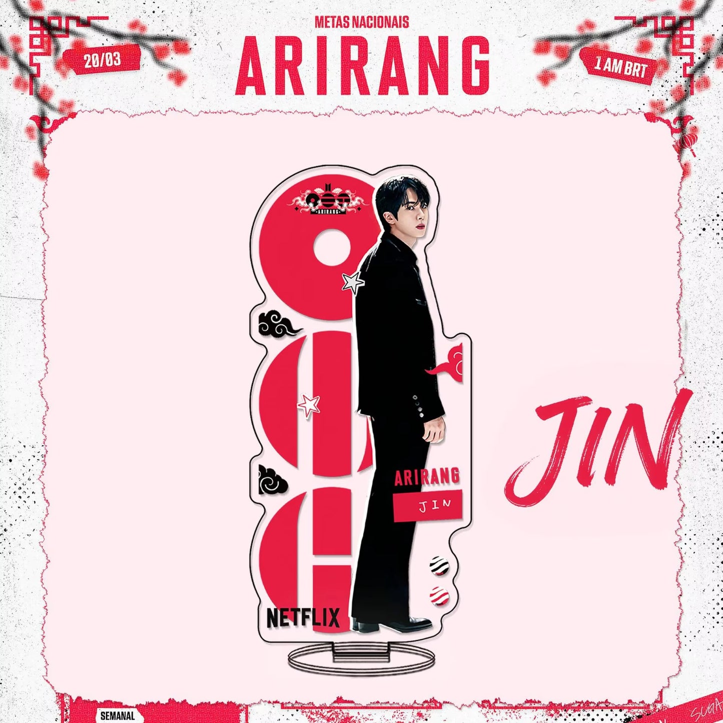Custom Standing Sign Kpop Comeback Album ARIRANG Jungkook Peripheral Decoration Stand World Tour Netflix Custom Standee
