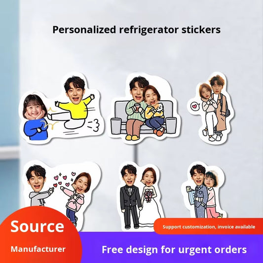 Custom  Photo Acrylic  DIY Magnetic Sticker Fridge Magnet