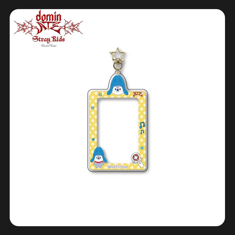 Stray Kids Cartoon Acrylic Rectangle Card Holder Photo Frame Keychain Pendant Customizable Design Custom Keychain