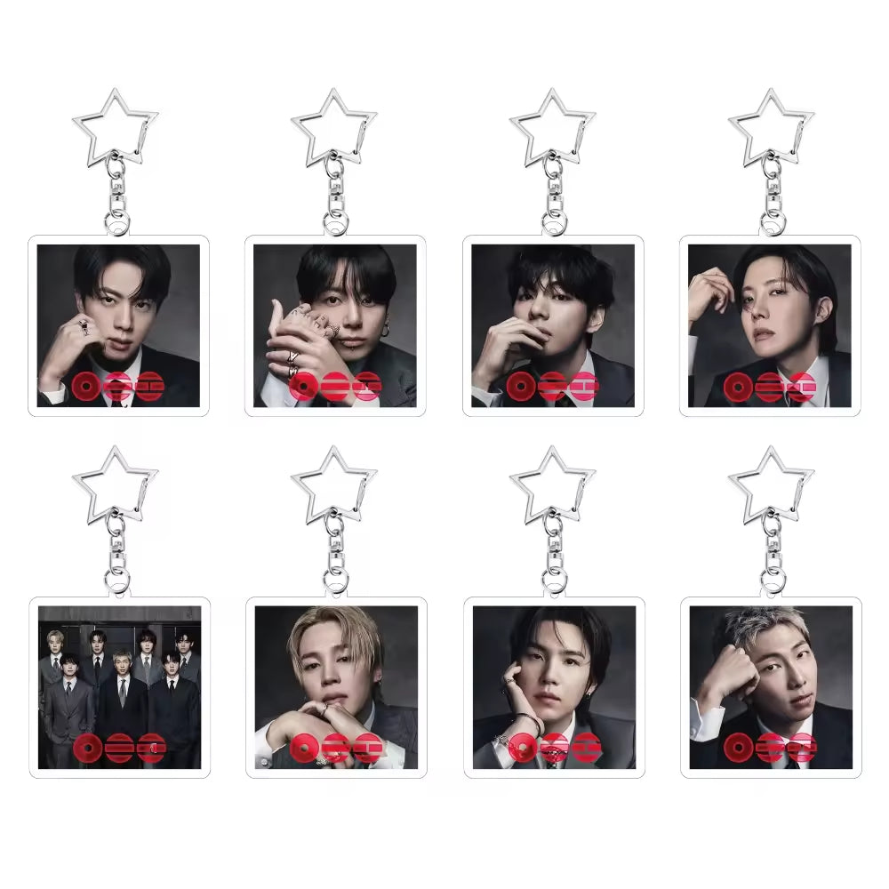 Custom Keychain New Return ARIRNG Cartoon Acrylic Star-Shaped Keychain Bag Pendant Accessories