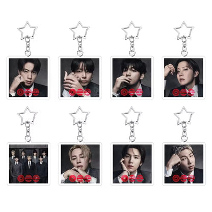 Custom Keychain New Return ARIRNG Cartoon Acrylic Star-Shaped Keychain Bag Pendant Accessories