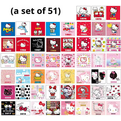 Custom Charm Cute Cartoon Kitty Cat Anniversary  Crystal Glass Soft Magnetic Refrigerator Magnet