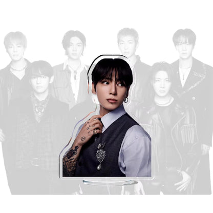 Custom Keychain Bangtan Boys JK V JIMIN New Album Comeback Double-Sided Standee Desktop Ornament