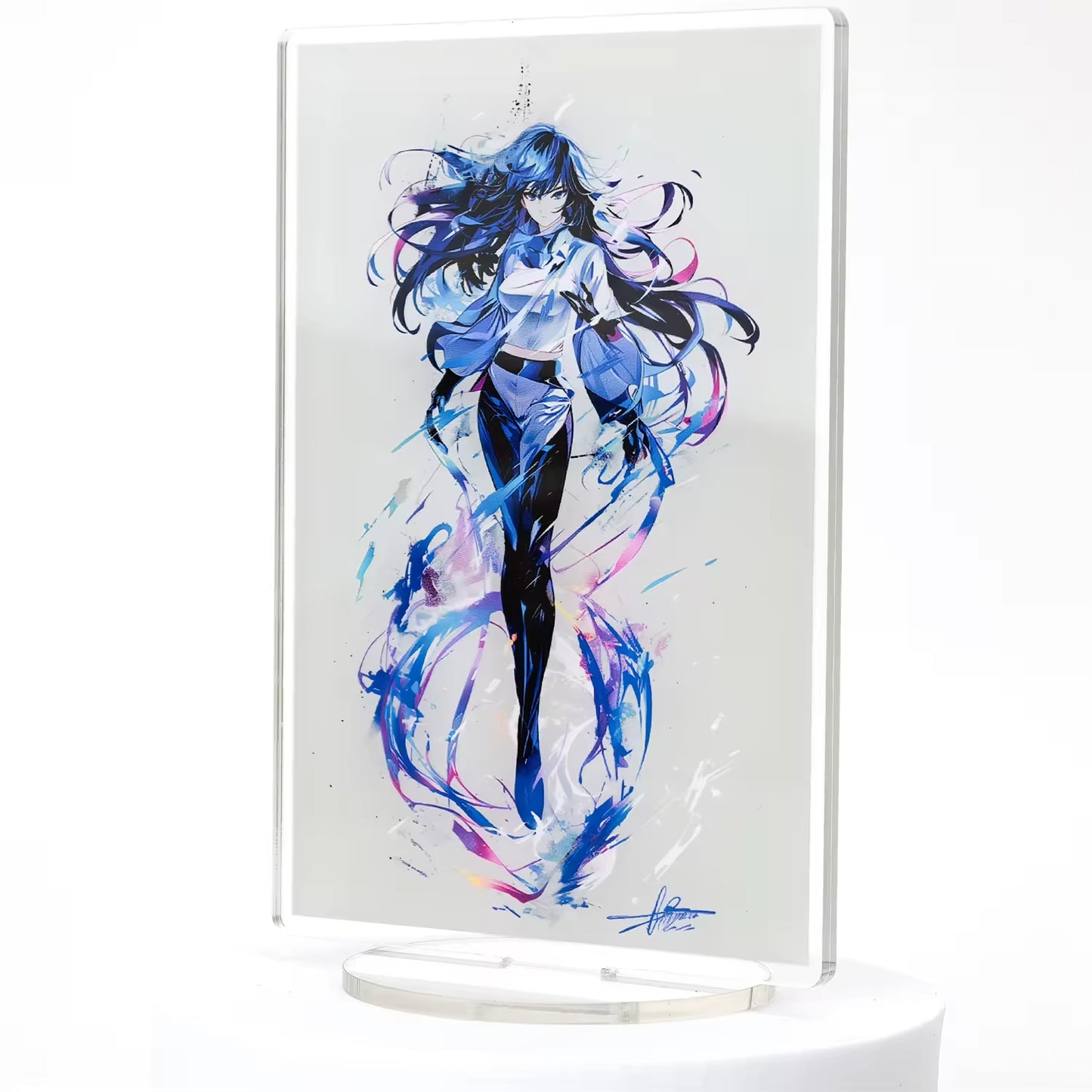 Premium Transparent Acrylic Standees Custom Printed Anime Charm with Epoxy Finish