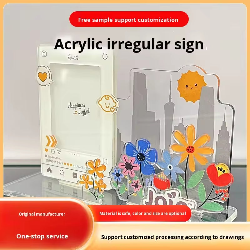 Multi Specification Acrylic Irregular Shape Standee Cosmetics Display Character Standee Supply UV Printing Abrasion Resistant